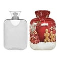 thumbnail image 2 of 2L Hot Water Bottle with Soft Velvet Cover PVC Hot Water Bag for Pain Relief Long-Lasting Warmth Red Gift Bag, 2 of 8