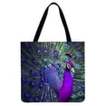 thumbnail image 1 of Tote Bag Peacock-Gran Capacidad Lino, 1 of 3