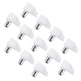 thumbnail image 1 of HONMEET 30Pcs Durable Shelf Support Plastic Brackets White for Cabinet Bookcase Use, 1 of 7