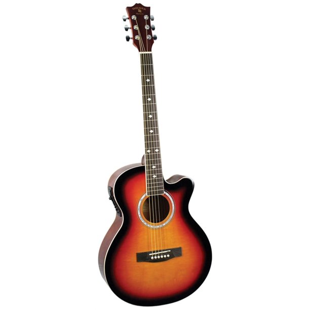 Indiana Madison Acoustic/Electric Guitar - Vintage Burst - Walmart.com ...