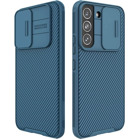 imluckies for Samsung Galaxy S22 Case with Slide Camera Cover, Full-Body Protective Phone case, Hard PC Back & Soft