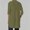 thumbnail image 6 of LEKWK Linen Tunic Tops for Women V-Neck Half Sleeve High Low Shirts Lightweight Breathable Casual Shirts with Pockets Fall Vacation Travel Outfits, 6 of 9