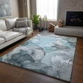 thumbnail image 6 of Addison Rugs Mayfield Washable Transitional Watercolors Teal Rectangle Rug, 2'6" x 3'10", 6 of 6
