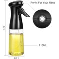 thumbnail image 2 of Botella de spray de aceite de 210 ml Botella de aceite de cocina Accesorios de cocina Pulverizador de niebla de vinagre Spray de barbacoa 1 pieza negro Kuyhfg Bienvenido a Kuyhfg, 2 of 4