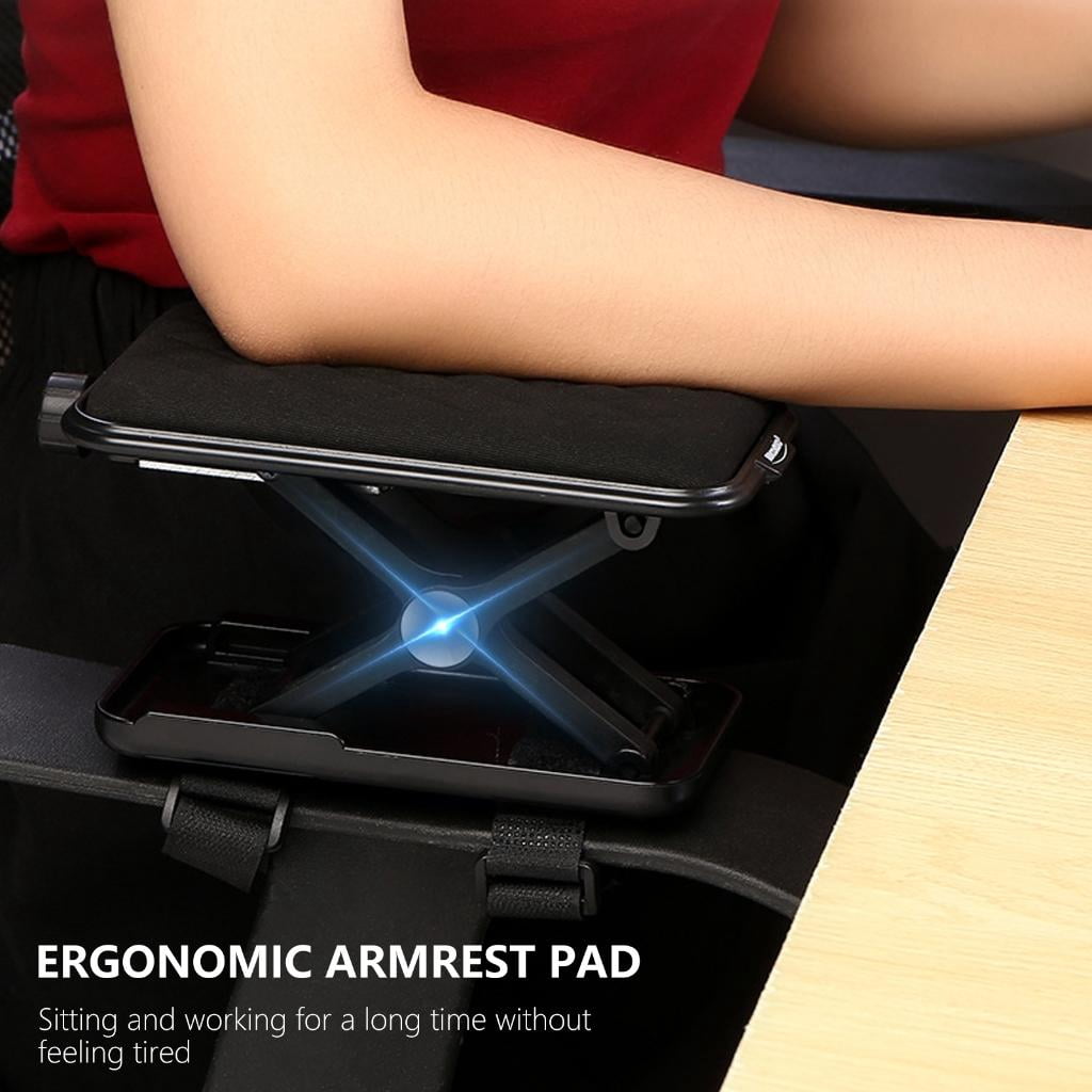 HONCLL Computer Arm Rest for Desk Adjustable Ergonomic Wrist Rest Support for Keyboards Armrest Extender Rotating Mouse Pad