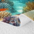 thumbnail image 5 of Erosebridal Coral Sea Turtle Twin Quilt Set,Tropical Fish Underwater Twin Coverlet Set For Boys,2-Piece, 5 of 7