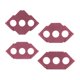 thumbnail image 1 of Plantillas de fresado para carpintería, 4 piezas, para fresado de ángulos Rojo, 1 of 7