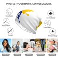 thumbnail image 7 of Womens Bosnian Flag Map Slouchy Beanie Cap Headwear Hat Turban, 7 of 7
