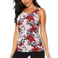 thumbnail image 2 of Uemuo Lilies Flowers Pattern Workout Tank Tops for Women Breathable Moisture-wicking tank top Sleeveless Running Loose Fit Yoga Tops Active Shirts Sports Gym Exercise, 2 of 9