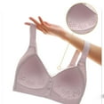 thumbnail image 5 of Womens Front Closure Bras, Plus Size Lace Daisy Bras for Older Women Front Closing Wireless Push Up Bras Everyday Wirefree Comfortable Full Coverage Sleep Bras 36-46, 5 of 8