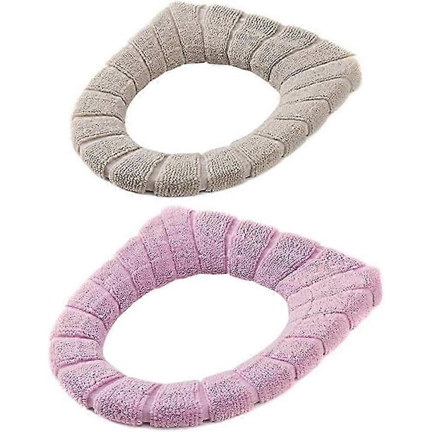 2 Retractable Washable Toilet Seat Cushion Pad Mat,Warmer Toilet Seat Cushion,Universal WC Colorful