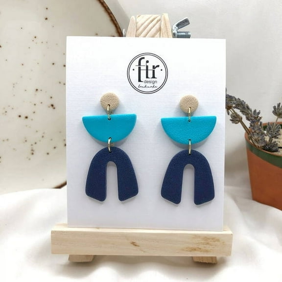Blue Man Handmade Polymer Clay Earrings - Party Wear Earrings