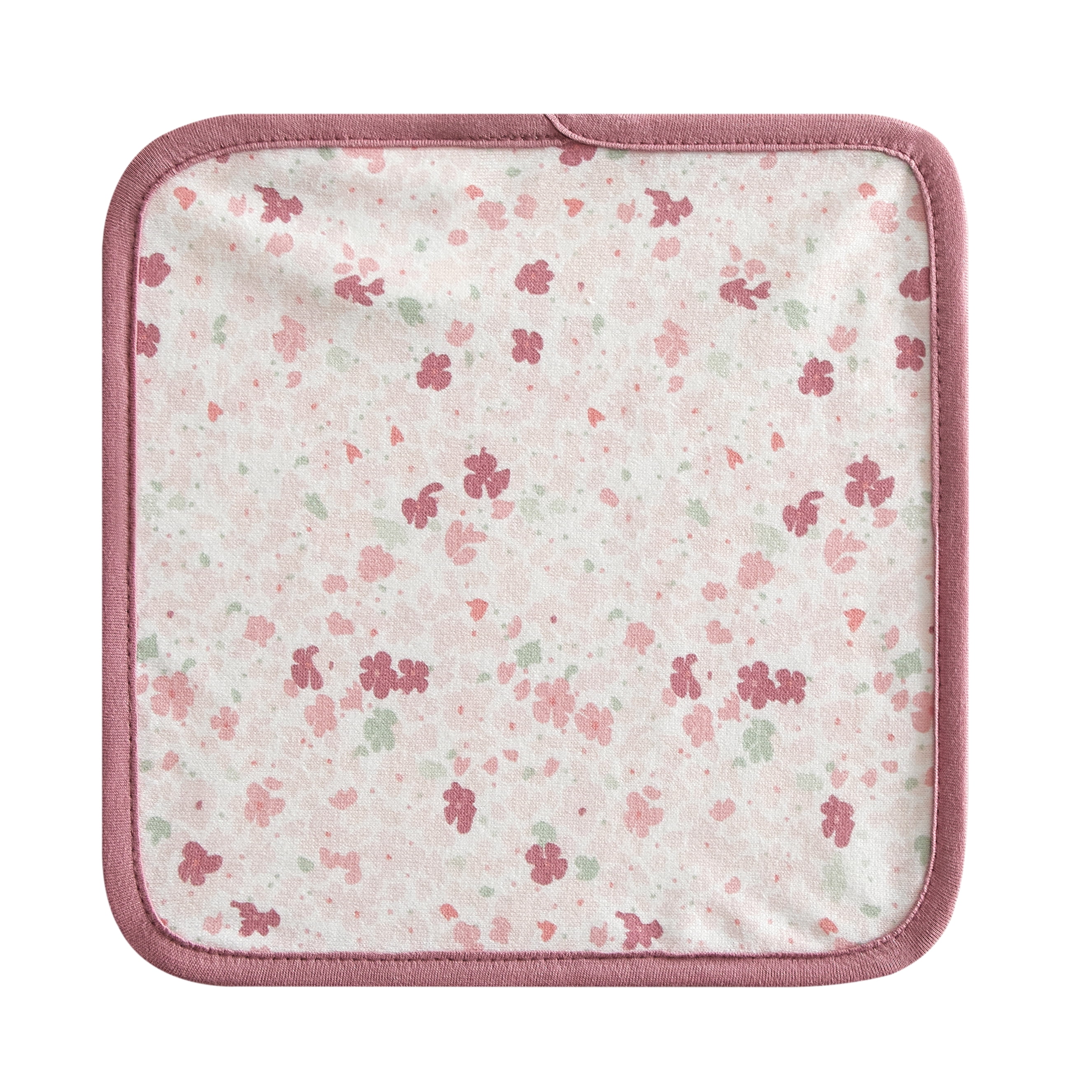 Parent's Choice 9"x9" Floral Washcloths, 6 Pack