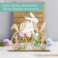 thumbnail image 6 of 2 Pcs Wooden Easter Bunny Decor, Spring Tabletop Ornaments With Egg & Flower Cutout Design, Easter & Home Accents For Festive Spring Ambiance, 6 of 6