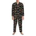 thumbnail image 3 of Fotbe Wasp Cockchafer Butterfly Pattern Long Sleeve Pajama Set for Men,Sleepwear Set,2-piece Loungewear Set,Soft PJs Comfy Nightwear with Pockets-X-Large, 3 of 7