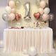 thumbnail image 1 of Faldas de mesa de tul blanco para decoración de mesa de baby shower Falda de mesa de tul para tartas Mesas de cumpleaños, bautizos y bodas L 275 x H 76 cm, 1 of 7
