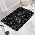 thumbnail image 3 of Black Christmas Candy Cane and Snowflake Flannel Non Slip Door Rugs,Washable Door Mats Indoor,Decorative Door Mats,Dirt-Resistant and Absorbent Doormat for Entrance,Bedroom,Kitchen,Bathroom,31.5"x17", 3 of 4