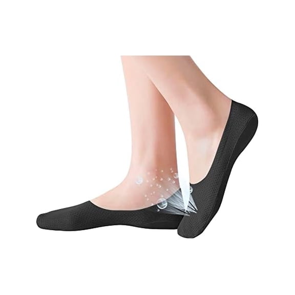Eryueer No Show Socks Womens 6 Pairs Hidden Invisible Low Cut Socks Non Slip Socks Womens Breathable Cool Thin Womens Socks