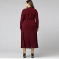 thumbnail image 3 of Womens Sleeve Vintage V-Neck Fall Winter Formal Gown, 3 of 8