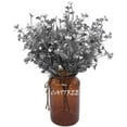 thumbnail image 2 of Artificial Silver Plants for Christmas Decor, Plastic Grass Faux Shrubs Fake Leaves Simulation Bushes for Indoor/Outdoor Decor, Table Centerpieces, Planter Filler -Silver Flowers 2 Pack, 2 of 16