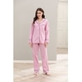 thumbnail image 5 of Richie House Women Cotton Pajamas Set Notch Collar Soft Sleepwear Pjs Button Nightwear RHW2846-E-M, 5 of 7