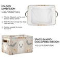 thumbnail image 2 of Yayeee 2 Pack Canvas Storage Basket with Handles for Shelves Fabric Bins Closet Organizer, Halloween Ghosts, 2 of 8