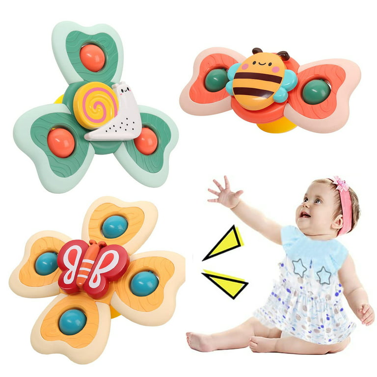 Baby Suction Cup Spinning Toys, Baby Spinning Toys, Suction Baby Toys, Decompression Frisbee, Sensory Toys, Best Gifts for Toddlers 1-3 Years Old (3