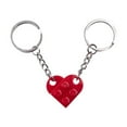thumbnail image 1 of Couple Heart Keychain Set Brick Heart Keychain For Boyfriend Girlfriend Xmas Gifts, 1 of 4