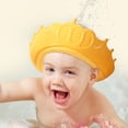 thumbnail image 1 of Gorro de ducha para bebé Gorro de champú impermeable para niños pequeños, niñas y niños Protege las orejas de los ojos. Corona de baño de silicona ajustable de 2 piezas TUNC Sencillez, 1 of 5