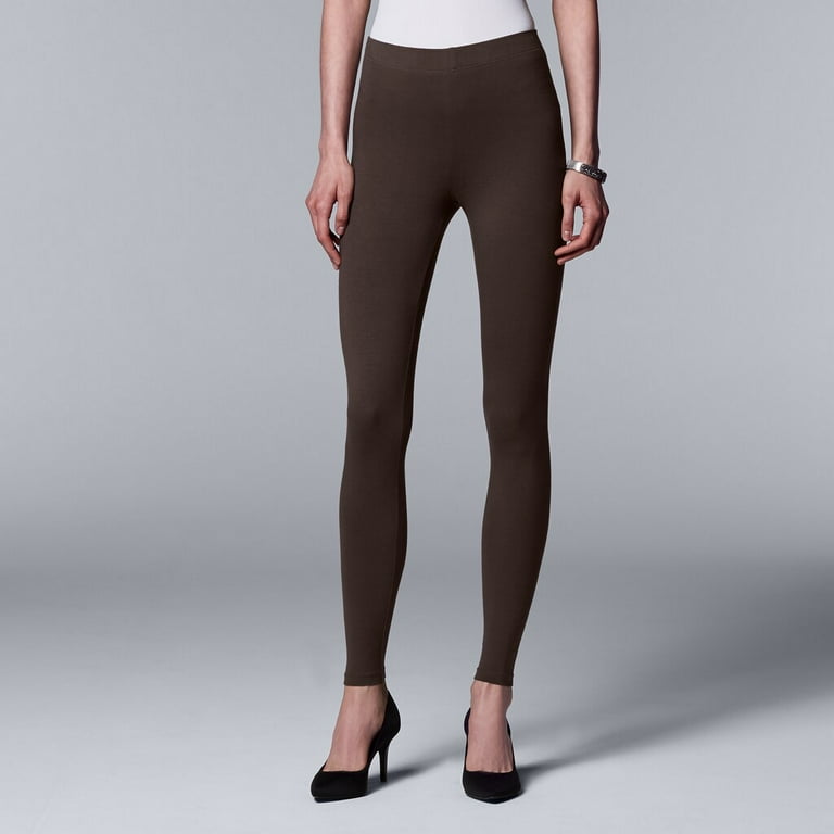 Women s Simply Vera Vera Wang Solid Leggings Brown