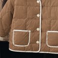 thumbnail image 6 of Aayomet Toddler Winter Coats Contrast-Trim Quilted Button Jacket for Kids Padded Cardigan (Coffee,4-5 Years), 6 of 9