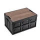 thumbnail image 2 of Contenedores para acampar con tapa de madera Almacenamiento plegable apilable multifuncional Negro Sharpla Organizador al aire libre, 2 of 8