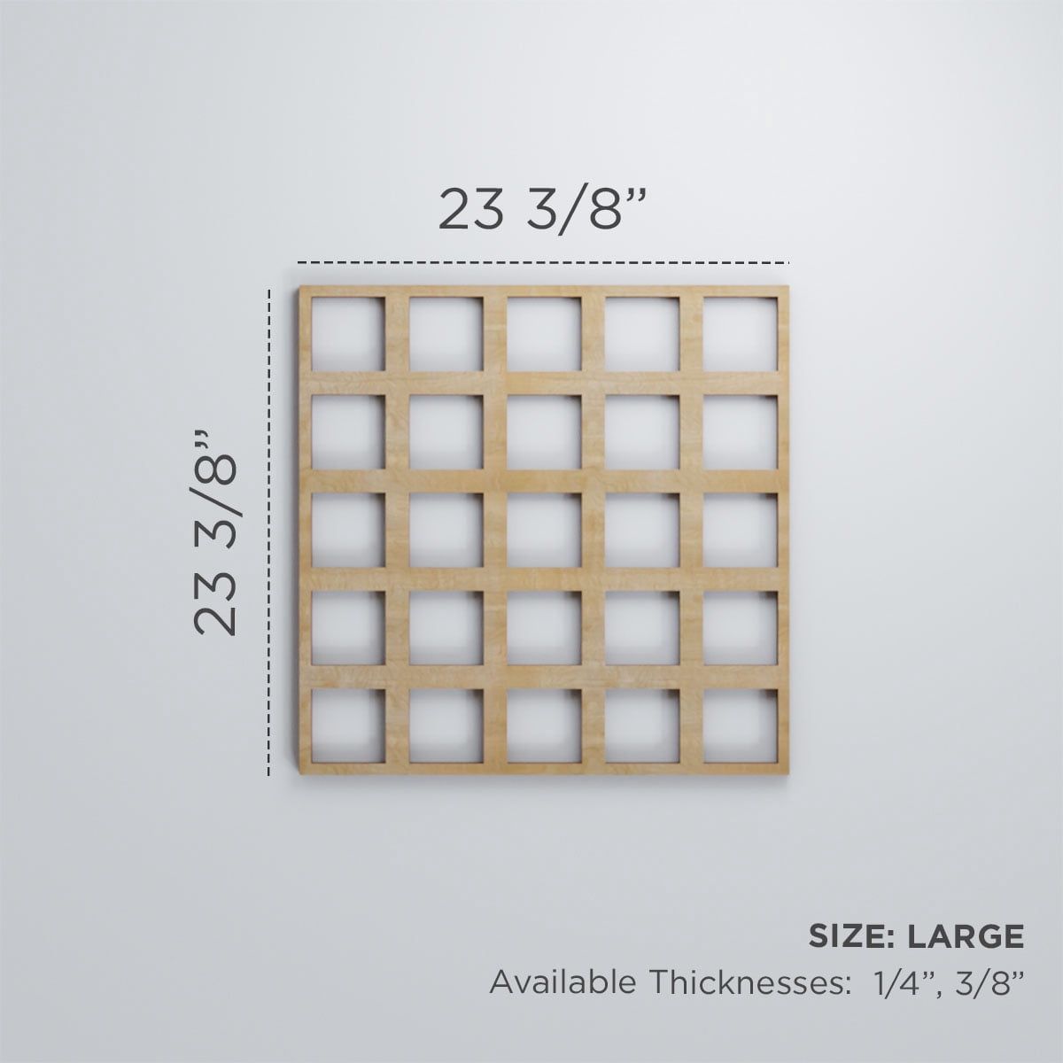 Ekena Millwork 23 3/8"W x 23 3/8"H x 1/4"T Large Manchester Decorative Fretwork Wood Wall Panels, Hickory