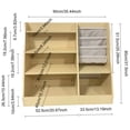thumbnail image 6 of 4 Tier Kids Wooden Bookshelf Toy Storage Organizer, 3 Layer Sling Children Bookcase, Toddler Baby Book Display Shelf for Playroom Nursery Classroom Library, 6 of 6
