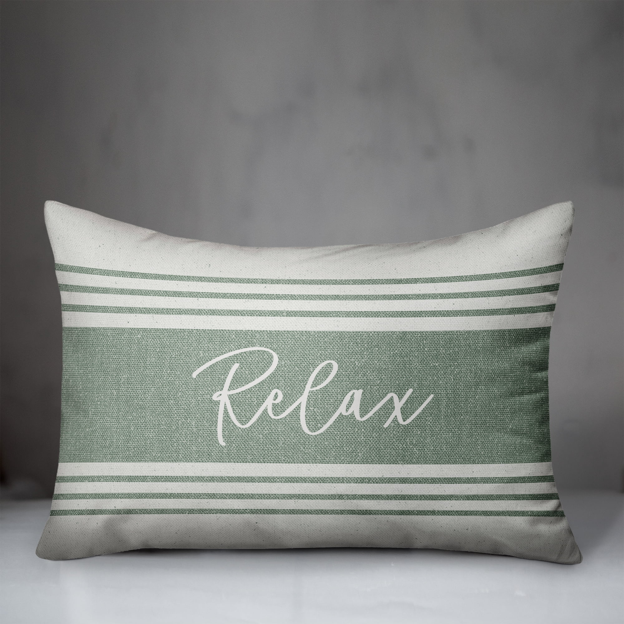 Creative Products Relax Linen Green 14 x 20 Indoor / Outdoor Pillow