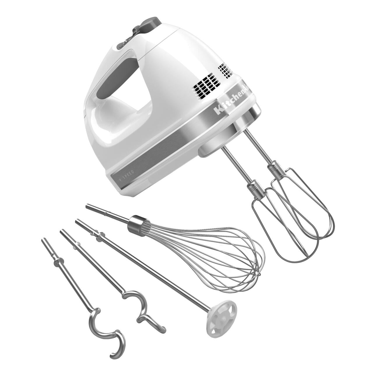 KitchenAid 9-Speed Digital Hand Mixer with Turbo Beater II Accessories and  Pro Whisk - Candy Apple Red