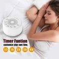 thumbnail image 6 of Sound Machine White Noise Machine with 25 Soothing Sounds and Night Lights with Memory Function 32 Levels of Volume and 5 Sleep Timer Powered by AC or USB for Sleeping Relaxation (White), 6 of 7