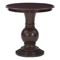thumbnail image 1 of Linon Amelia Table d'Appoint Ronde Base Piédestal 26,5 Pouces de Hauteur en Bois Espresso, 1 of 10