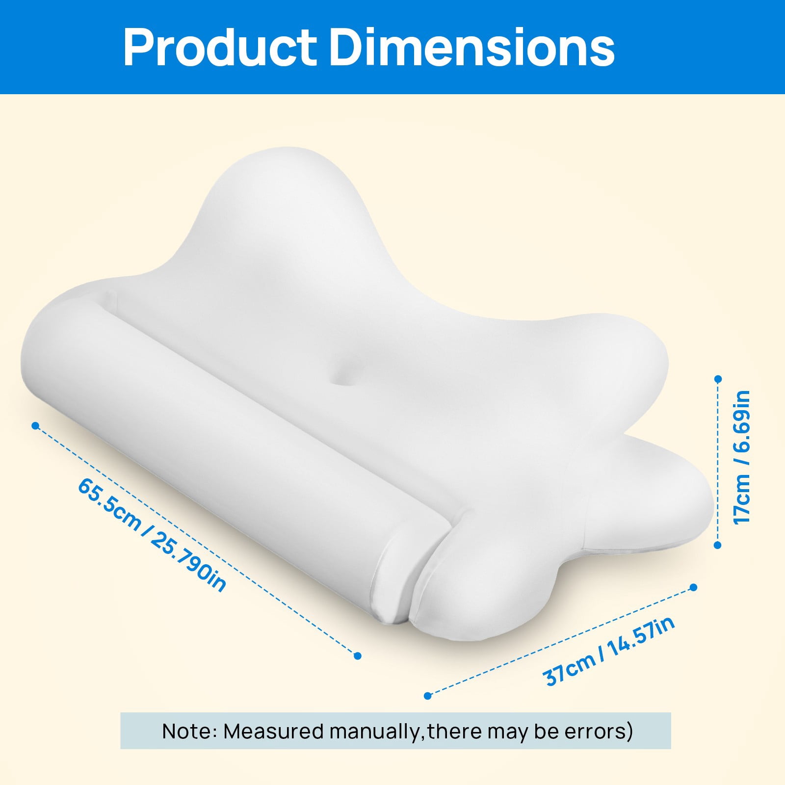 TOPCOMFY Cervical Neck Pillow with Cooling Memory Foam, Ergonomic Design for Neck and Shoulder Pain Relief, Dual Height, for Side, Back, and Stomach Sleepers