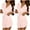 #1 2pc_Beige, variant on Women’s 3-Pack Silky Satin Robe – Short Kimono Bathrobe with Deep V-Neck & Pockets (Luxury Bridal & Spa Wear)