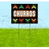 Fiesta Churros (18" x 24") Yard Sign, Includes Metal Step Stake