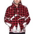 thumbnail image 4 of Bingfone Christmas Tree Buffalo Plaid Men'S Drawstring Hoodie Long Sleeve Pocket Sweatshirts-Xx-Large, 4 of 9