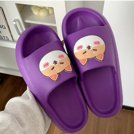 

CoCopeanut Anime Cartoon Cute Shiba Inu Pattern Women s Slippers Thick Sole Non-Slip Comfort Sandals Indoor Bathroom Couple Slippers 2022