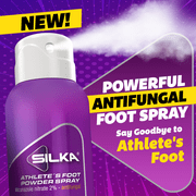 Silka Athletes Foot Antifungal Spray – Miconazole 2% for Itch, Odor, Sweat Relief, 4.6 oz (1 Pack)