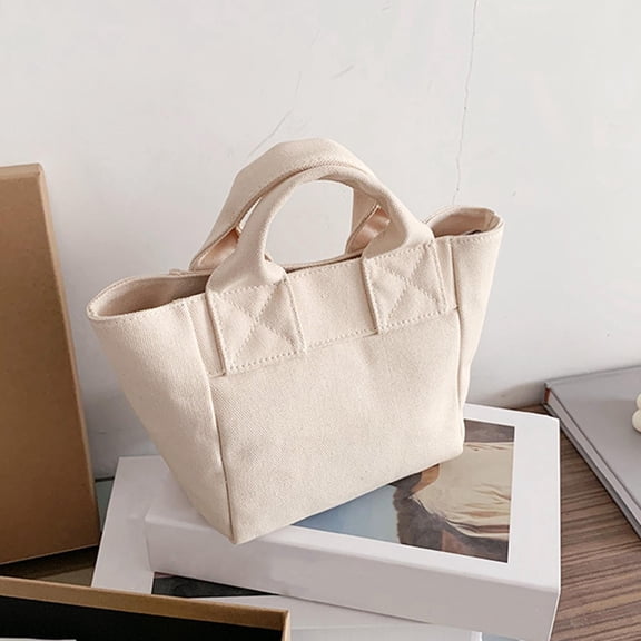 GASTROPOD Portable Mini Women Canvas Bag Tote Lunch Handbag Grocery Tote ,11x4x6Inches Decoration Multi Function Shopping Bag Lightweight Stylish