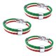 thumbnail image 1 of 3 pulseras de joyería, brazalete con bandera italiana, aleación de cuero, para hombre y mujer, verde, blanco y rojo (ancho 14, 1 of 3