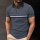 thumbnail image 2 of Camiseta Vestido Botón de Solapa Color Coincidencia Suelto Casual, 96% Viscosa 4% Spandex Camiseta de Punto para Hombres, Oficina, Golf Y Uso Diario, 2 of 6