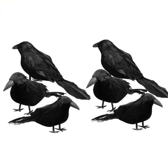 Realistic Lifesize Extra Large Handmade Feathered Crow, Halloween Decoration Bird Prop For Home, Porch, Yard, Party & Spooky Decor
