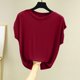 thumbnail image 4 of Karight Womens Cotton T Shirts Soft Comfy Round Neck Cap Sleeve Shirts Summer Casual Loose Fit Lounge Tops Plain Basic Tees, 4 of 9