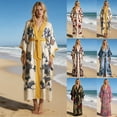 thumbnail image 2 of Puliio Womens Kimono Robes Elegant Floral Print Long Sleeve Nightgown Bathrobe Ladies Soft Comfortable Sleepwear Housecoats,Size XS, 2 of 7
